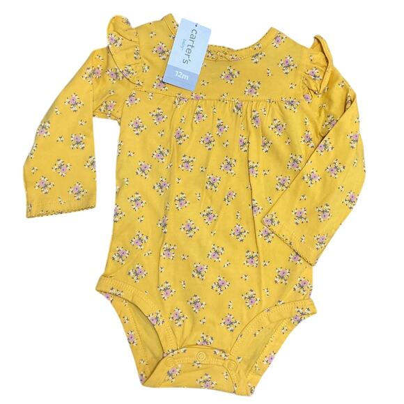 Carter’s Girl's 2 Bodysuits Pink Faux Jean 3 Piece Set Size 12 Month's NWT - Picture 3 of 8